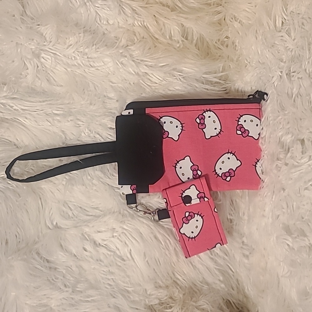 100% COTTON HANDCRAFTED CELLPHONE WRISTLET W/ LIP BALM HOLDER